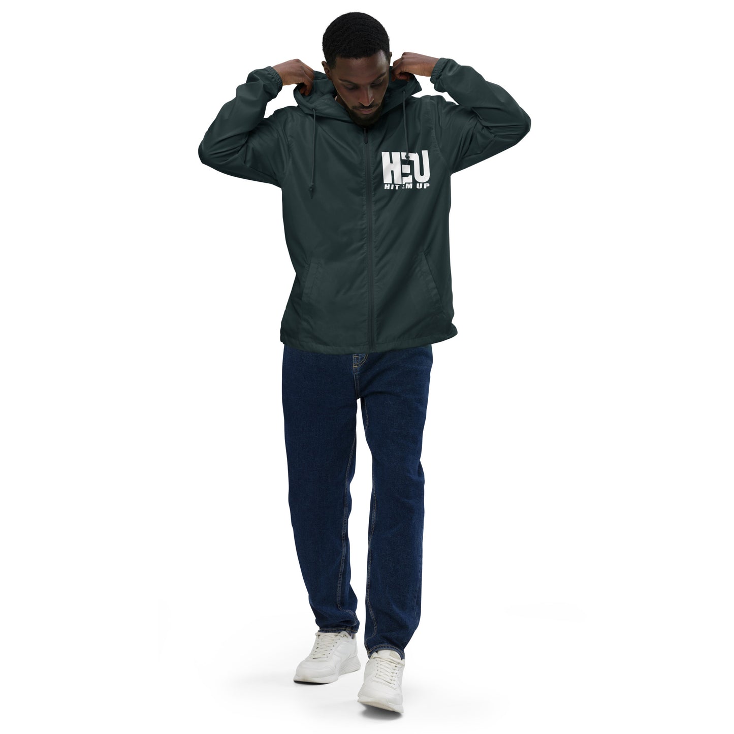 Hit Em Up Lightweight Pocket Logo Zip Up Windbreaker