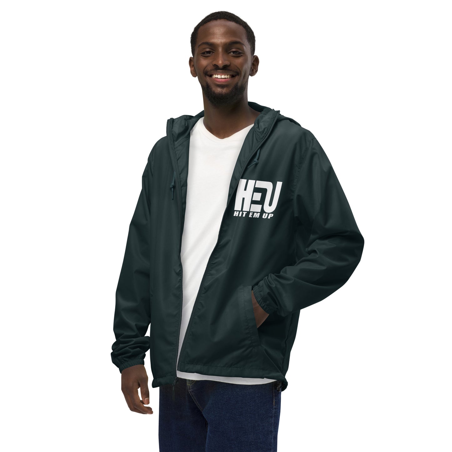 Hit Em Up Lightweight Pocket Logo Zip Up Windbreaker