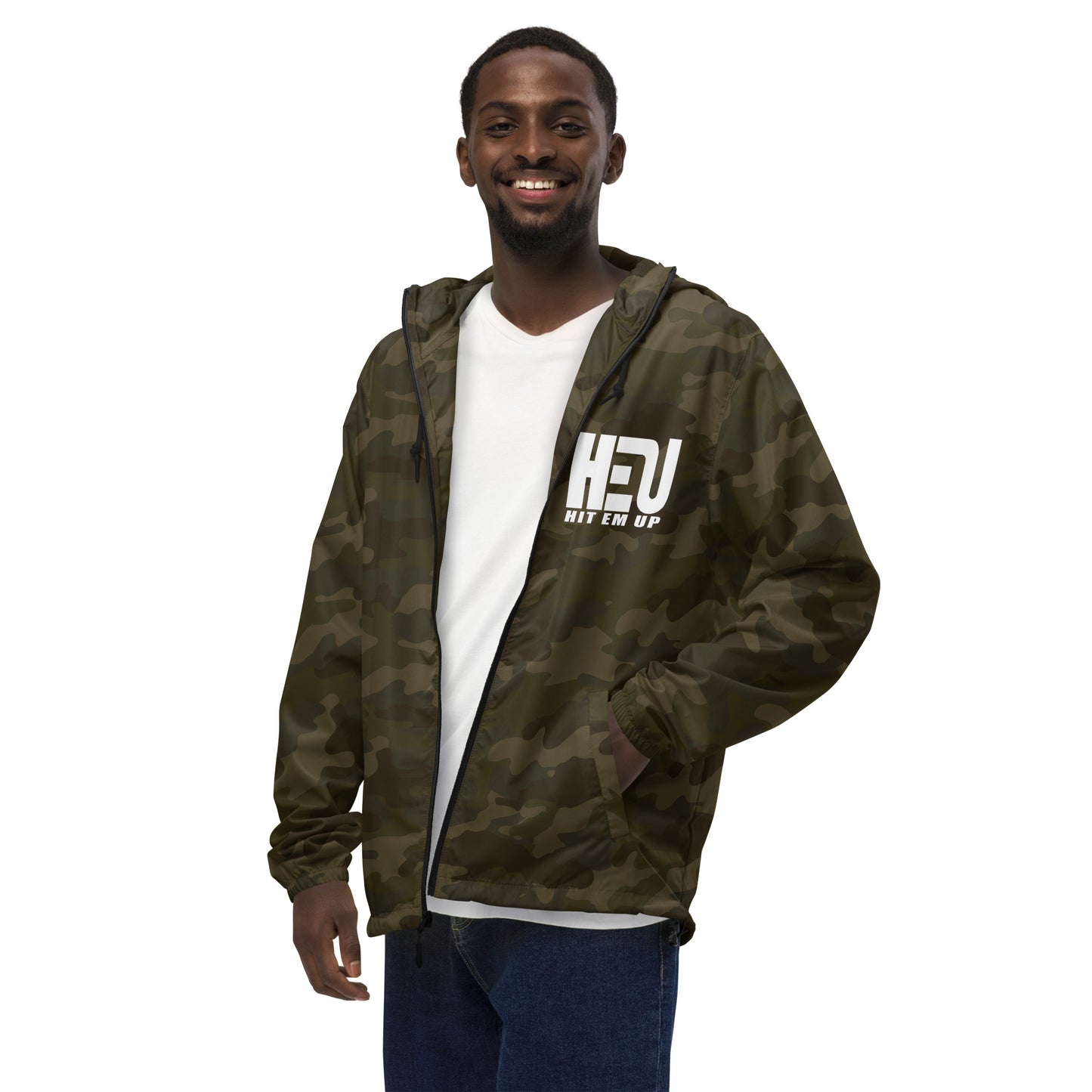 Hit Em Up Lightweight Pocket Logo Zip Up Windbreaker