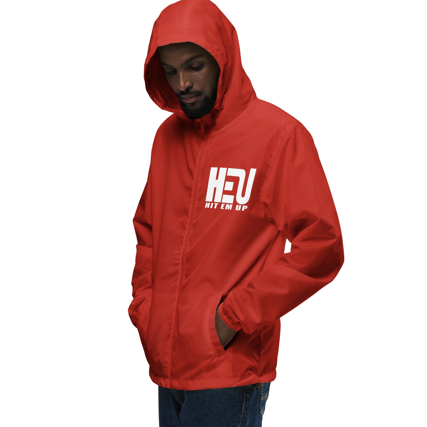 Hit Em Up Lightweight Pocket Logo Zip Up Windbreaker