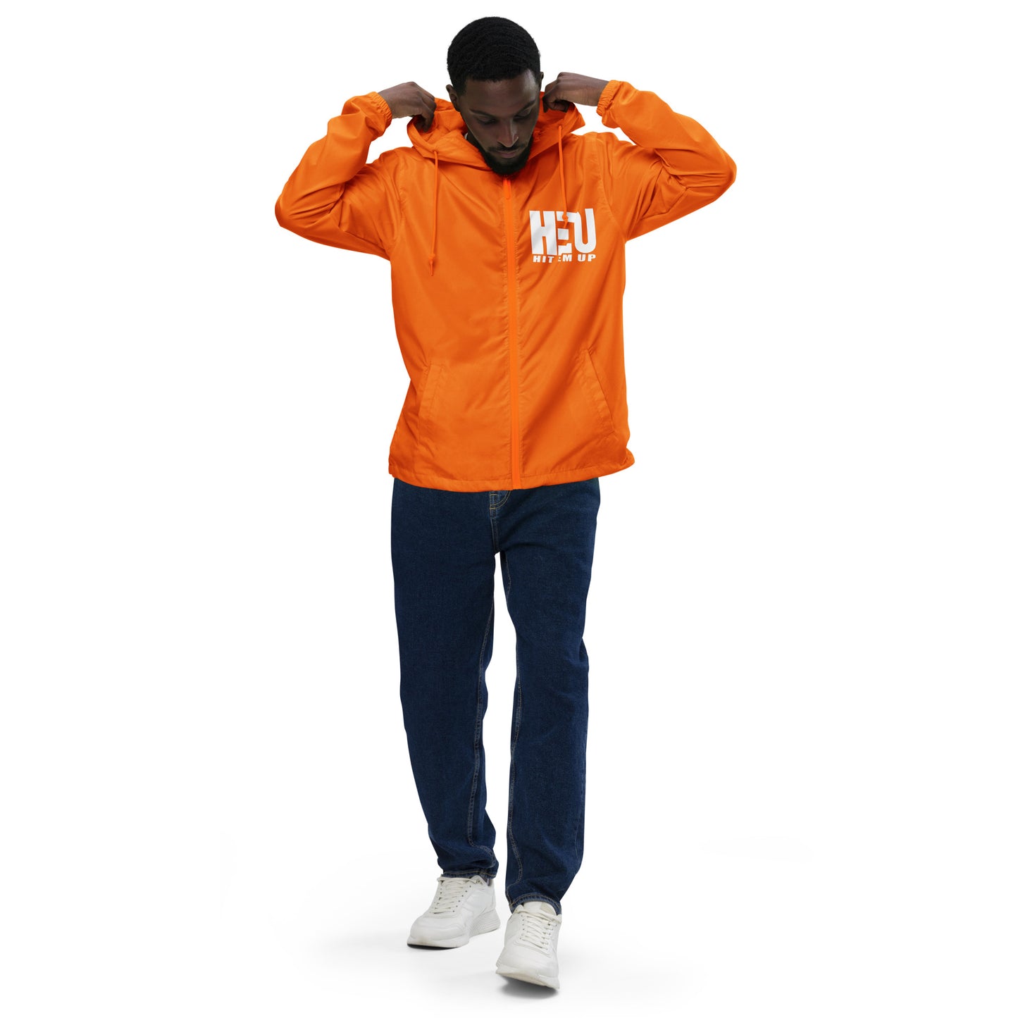 Hit Em Up Lightweight Pocket Logo Zip Up Windbreaker