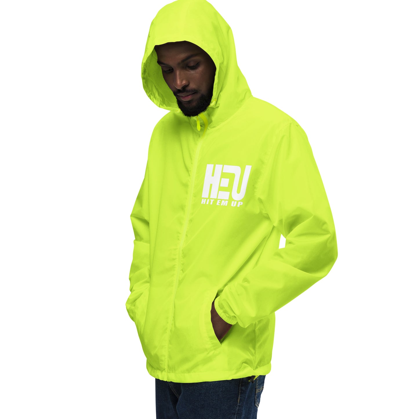 Hit Em Up Lightweight Pocket Logo Zip Up Windbreaker