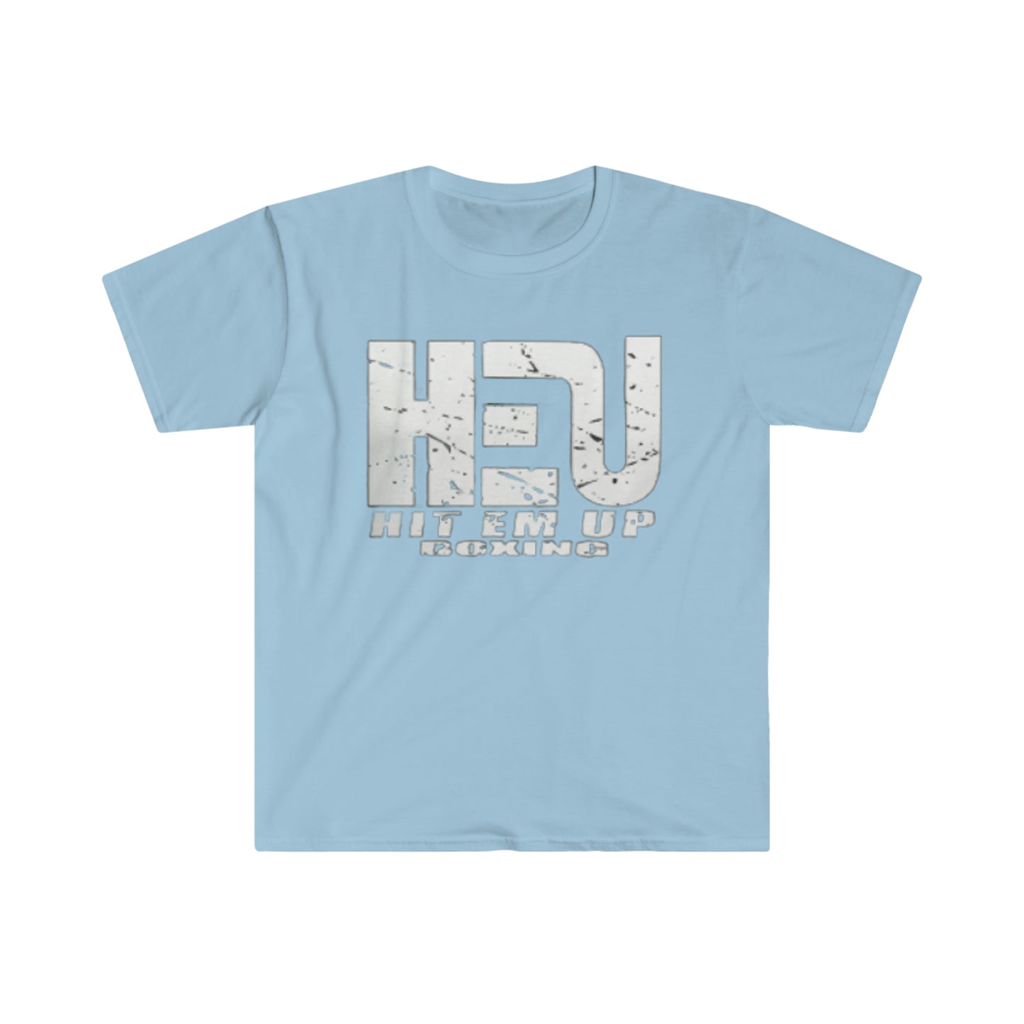 HEU HIT EM UP Boxing Distressed Logo Unisex Softstyle T-Shirt