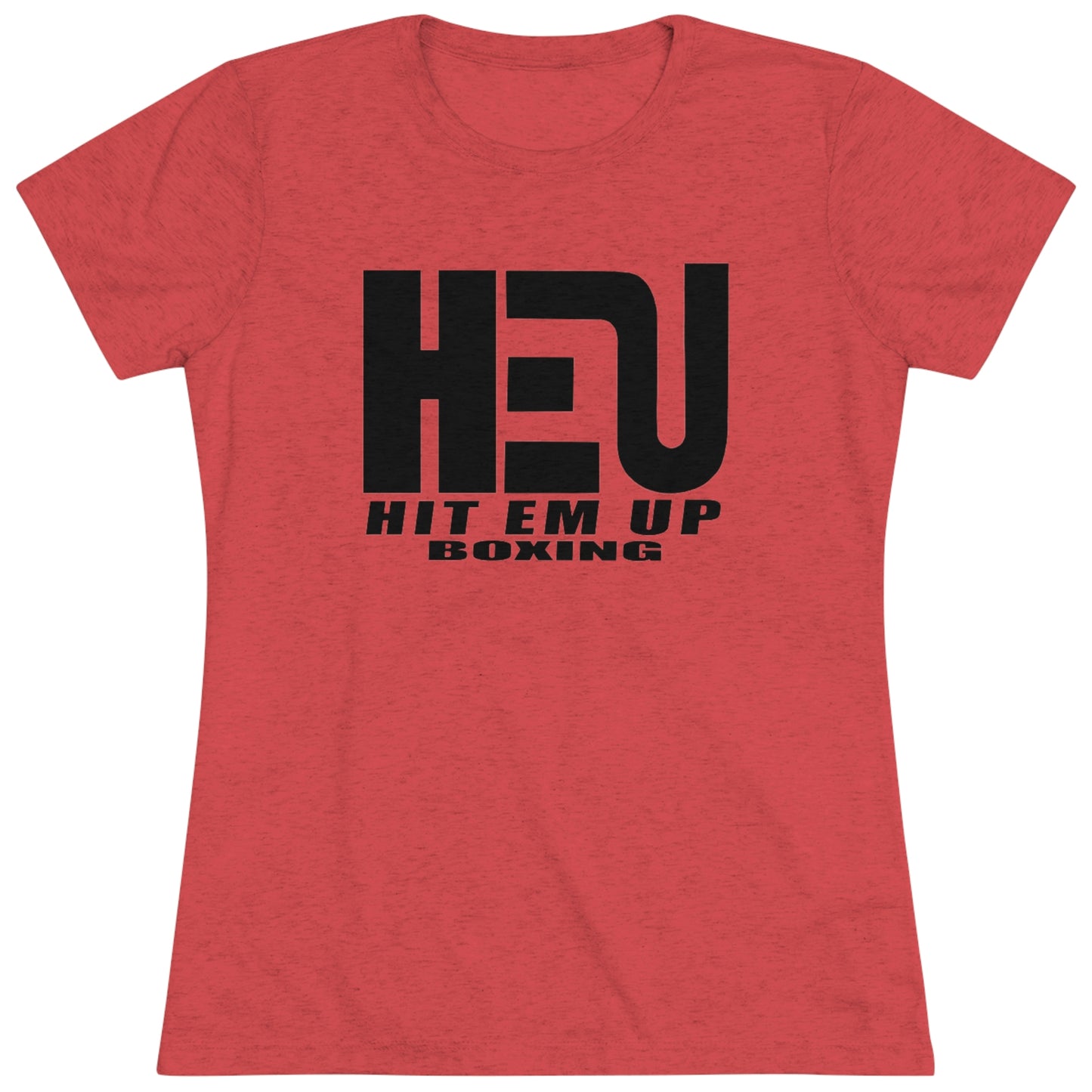 HEU HIT EM UP Boxing Black Logo Women's Triblend Tee