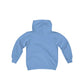 Black HEU HIT EM UP Logo Youth Heavy Blend Hooded Sweatshirt
