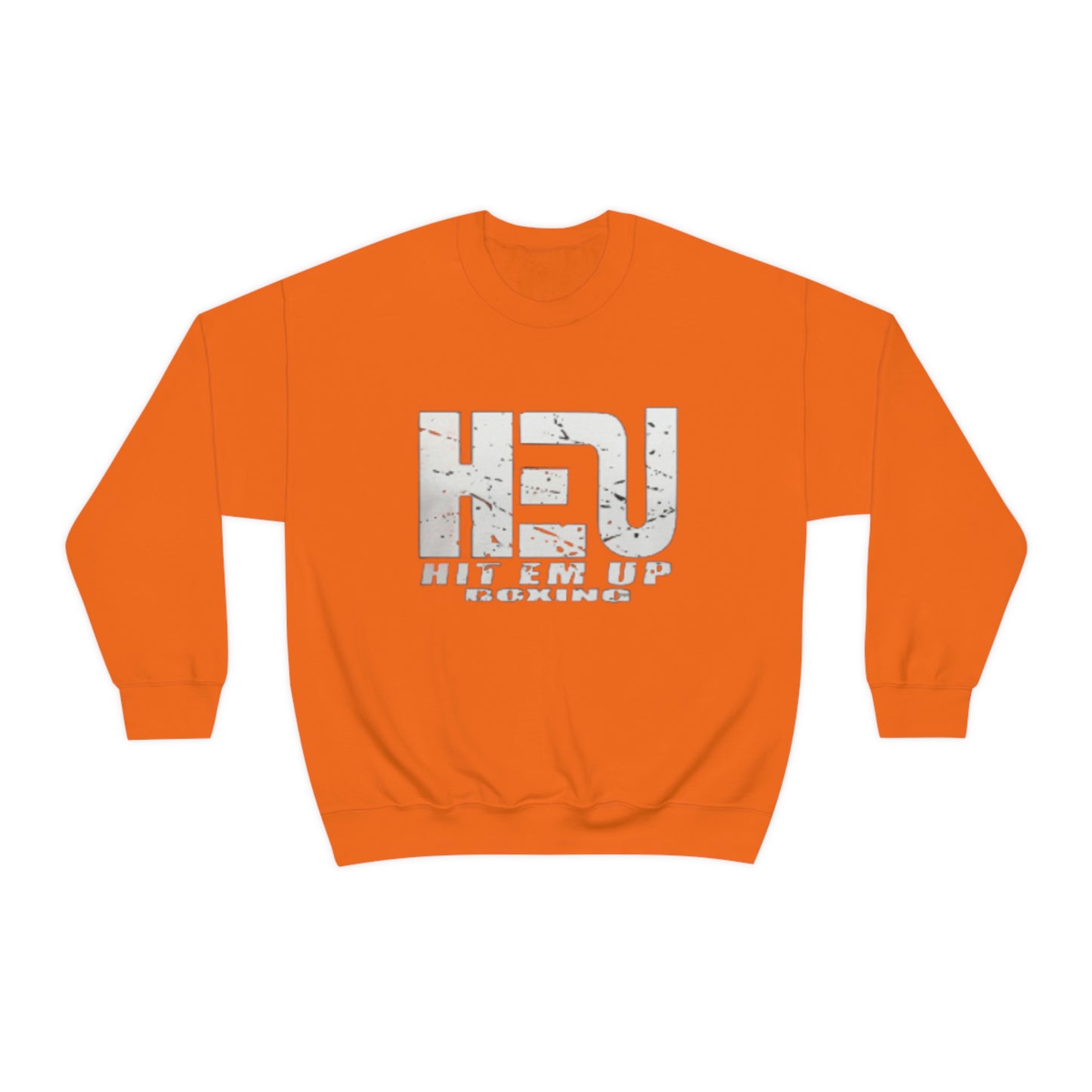 HEU Boxing Distressed Logo Unisex Heavy Blend Crewneck Sweatshirt