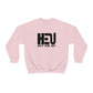 Black HEU HIT EM UP Logo Heavy Blend Crewneck Sweatshirt