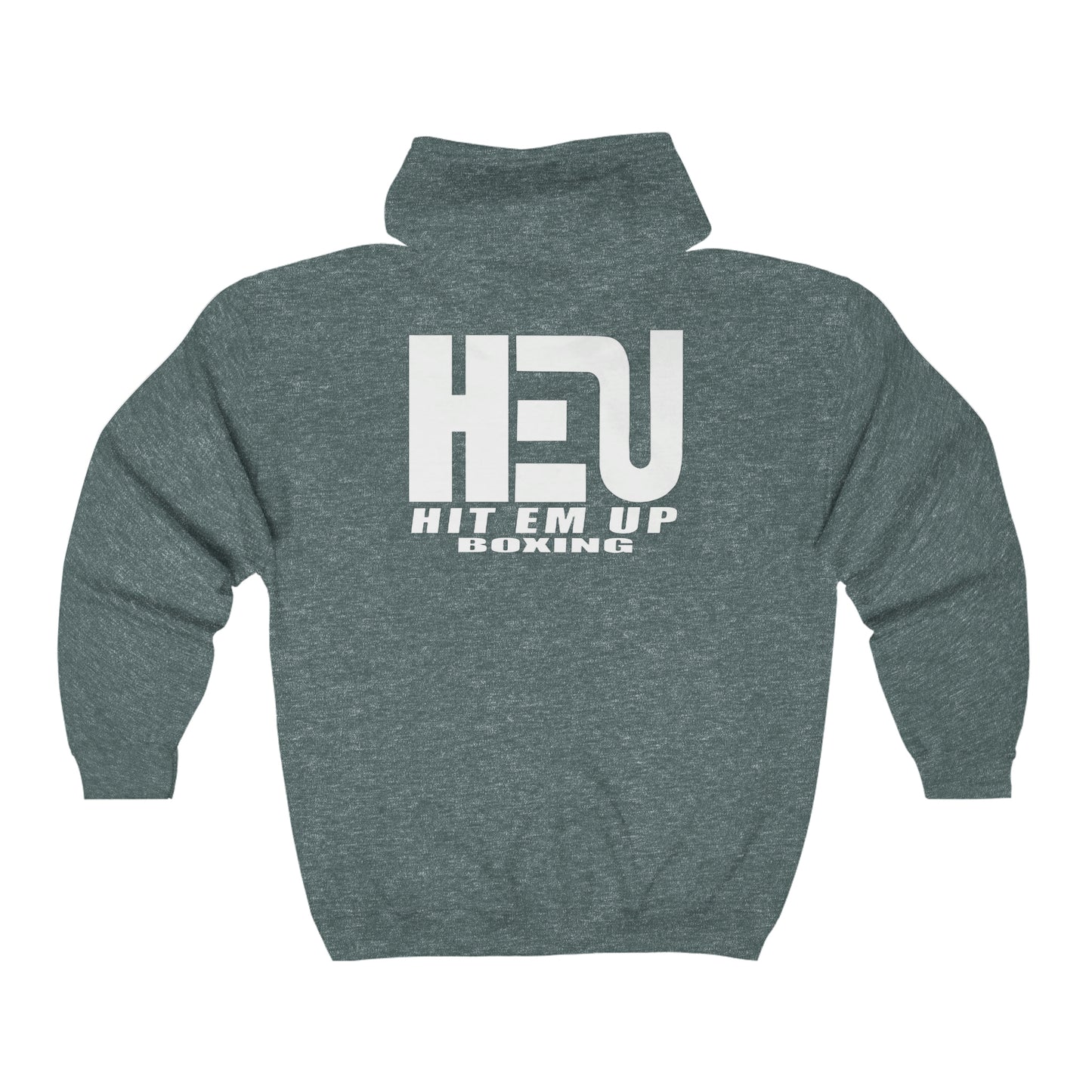 Hit Em Up Dual Logo Unisex Heavy Blend Full Zip Hooded Sweatshirt