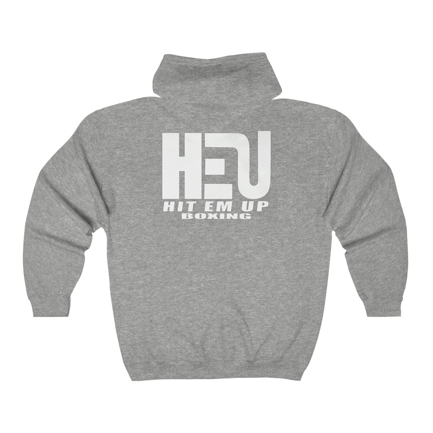 Hit Em Up Dual Logo Unisex Heavy Blend Full Zip Hooded Sweatshirt