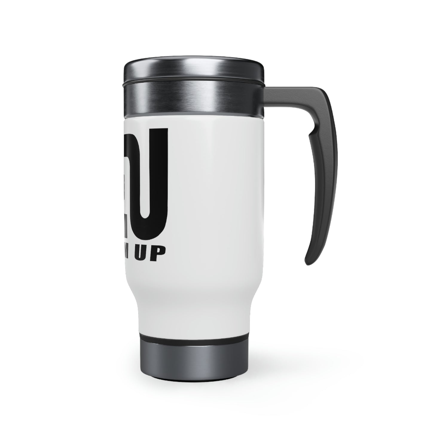 Hit Em Up Stainless Steel Travel Mug with Handle, 14oz