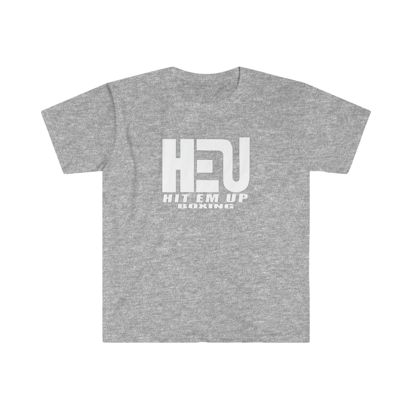 White HEU HIT EM UP Boxing Logo T-Shirt