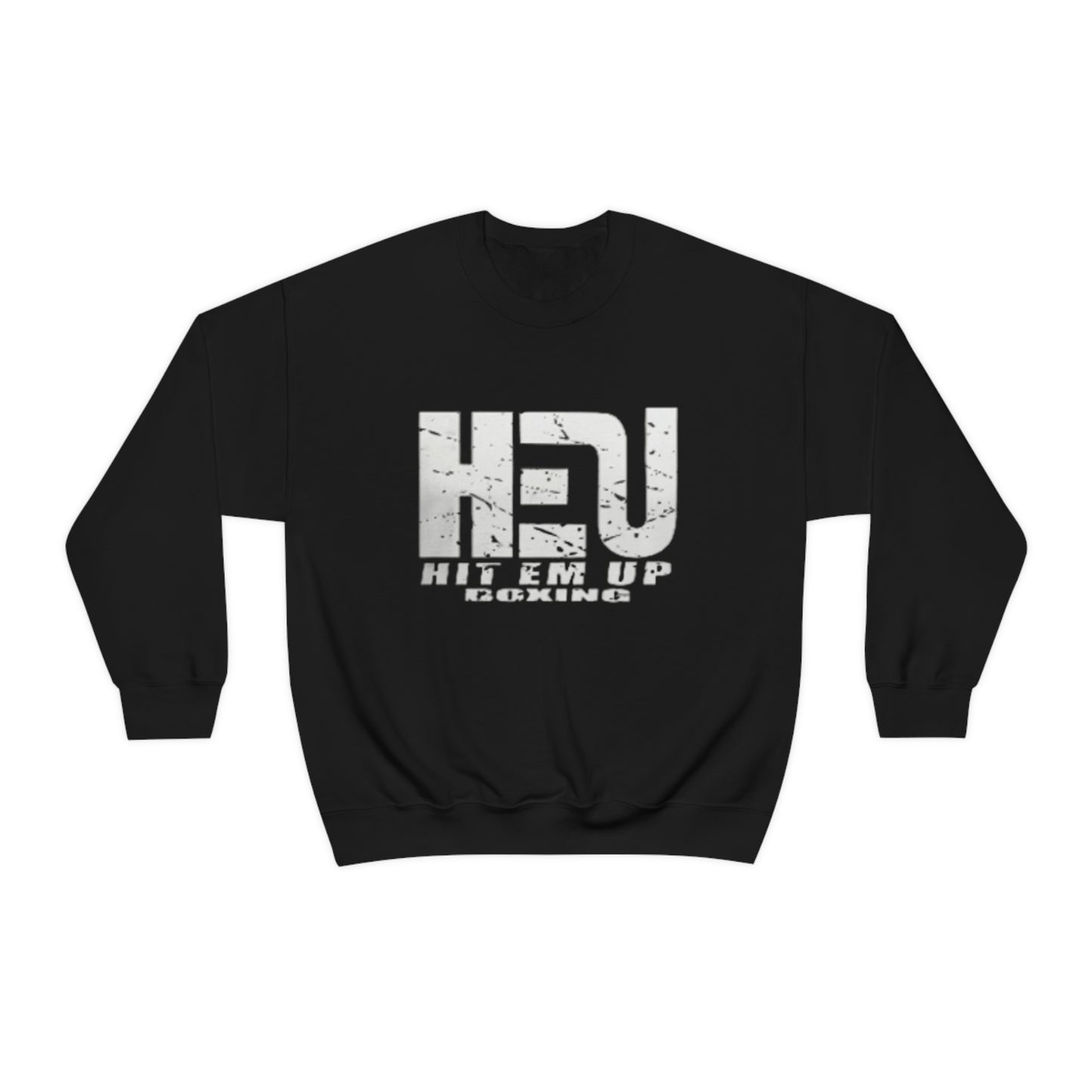 HEU Boxing Distressed Logo Unisex Heavy Blend Crewneck Sweatshirt