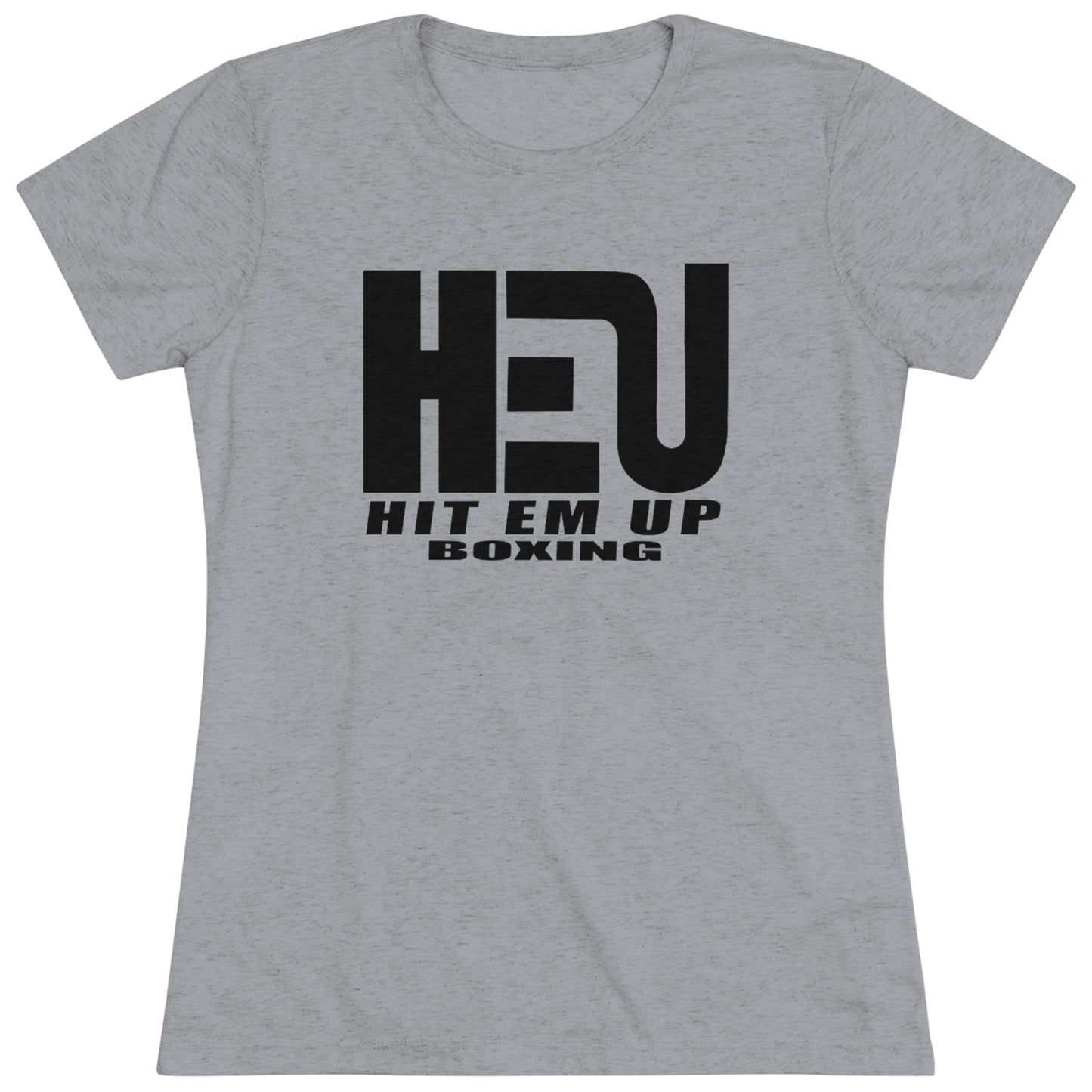 HEU HIT EM UP Boxing Black Logo Women's Triblend Tee