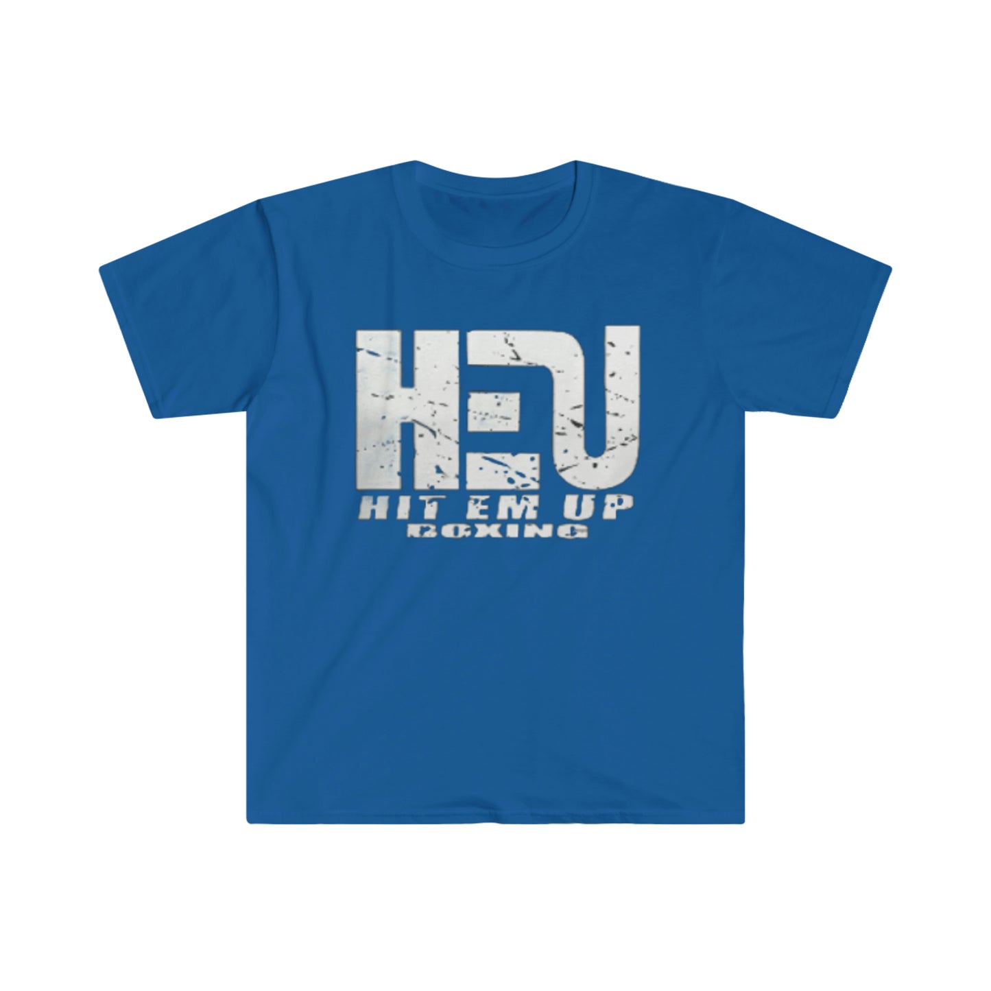 HEU HIT EM UP Boxing Distressed Logo Unisex Softstyle T-Shirt