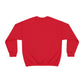 White HEU HIT EM UP Logo Heavy Blend Crewneck Sweatshirt
