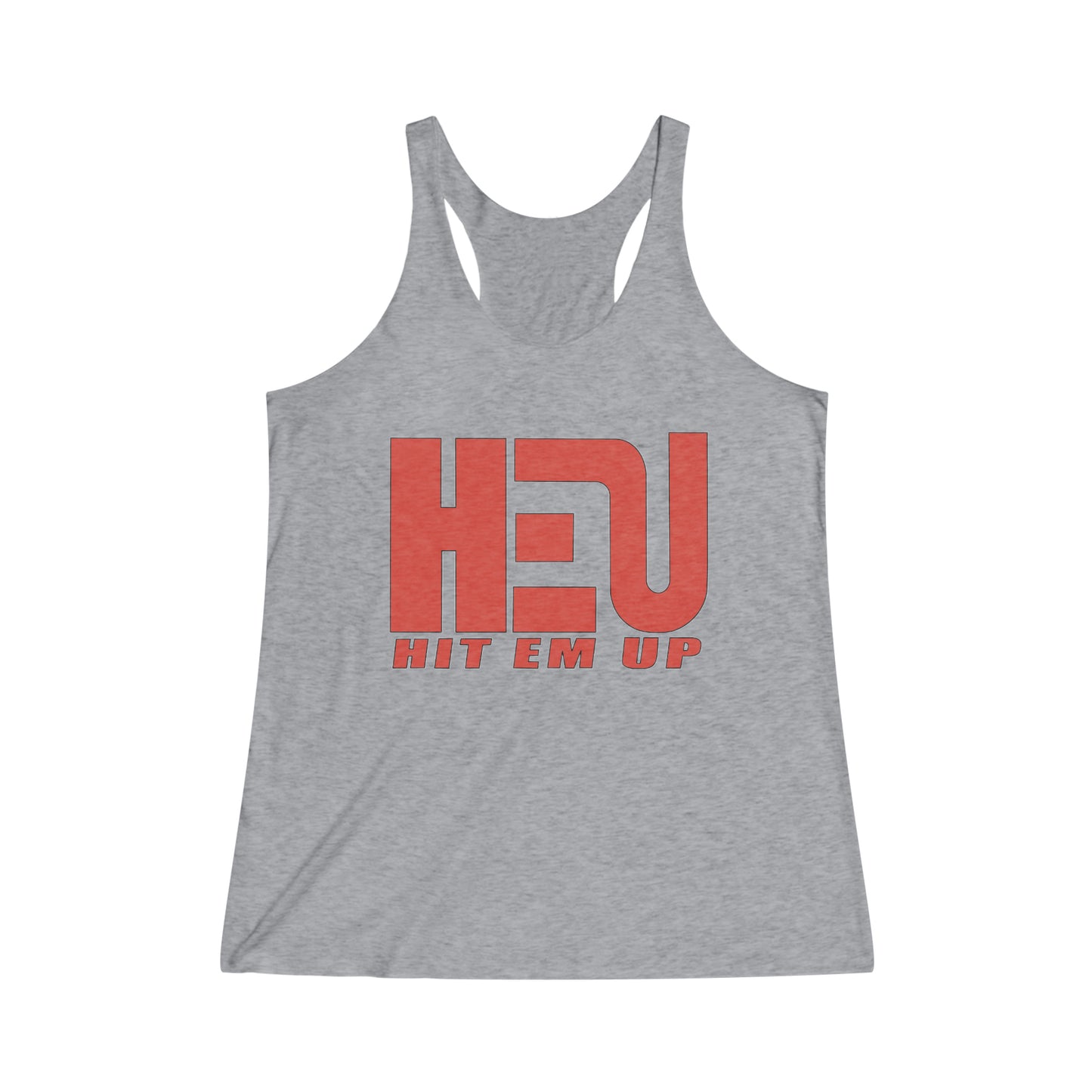 HEU Red Logo Women's Tri-Blend Racerback Tank