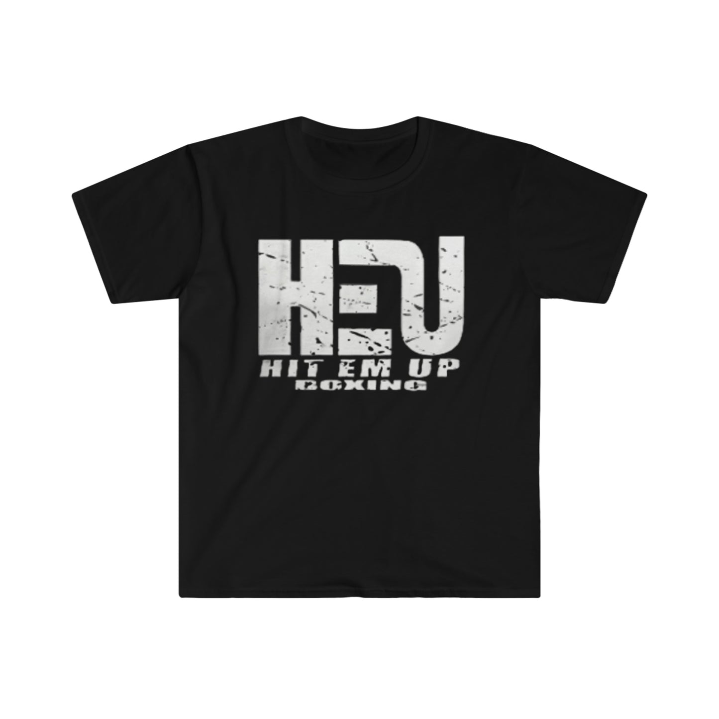 HEU HIT EM UP Boxing Distressed Logo Unisex Softstyle T-Shirt