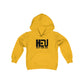 Black HEU HIT EM UP Logo Youth Heavy Blend Hooded Sweatshirt
