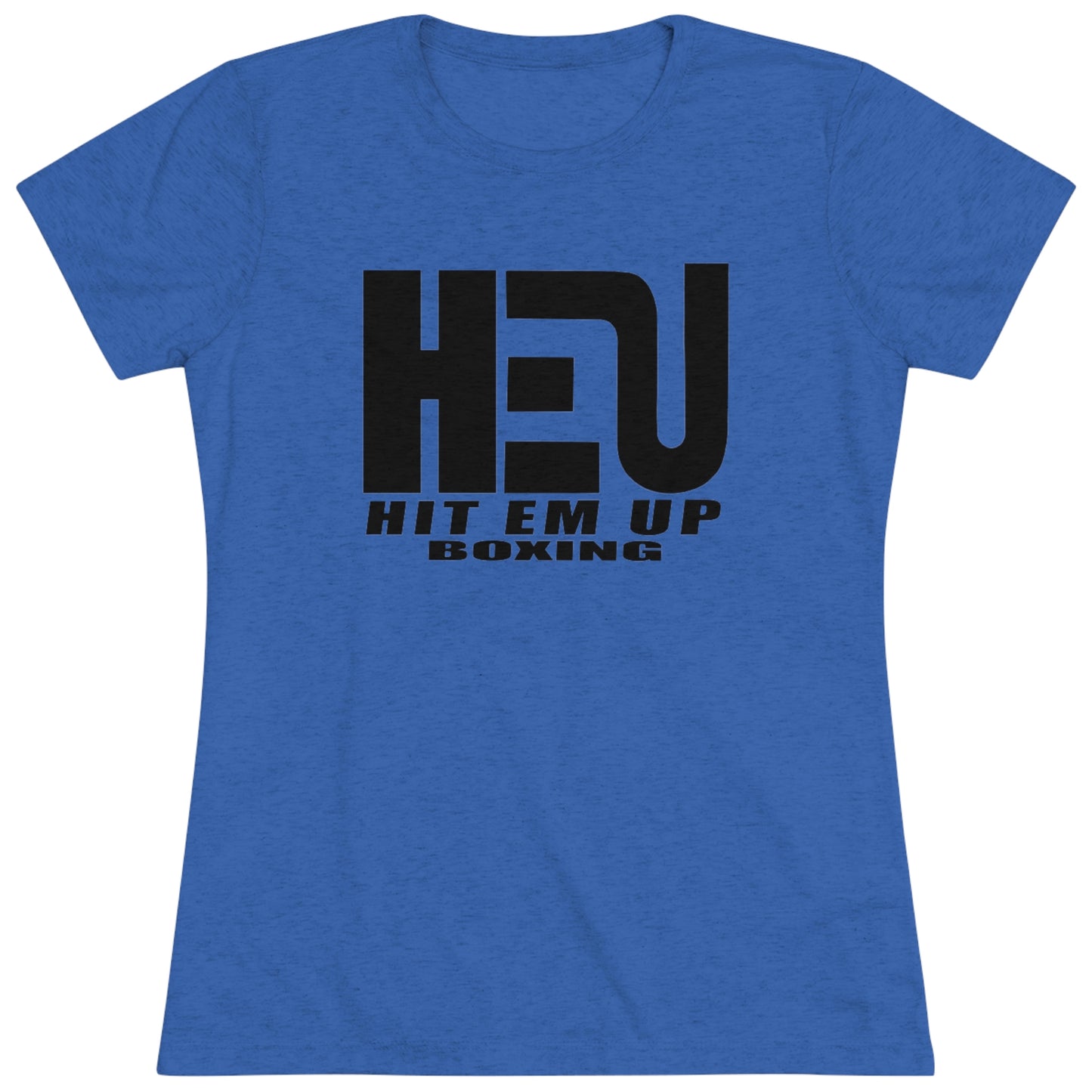 HEU HIT EM UP Boxing Black Logo Women's Triblend Tee