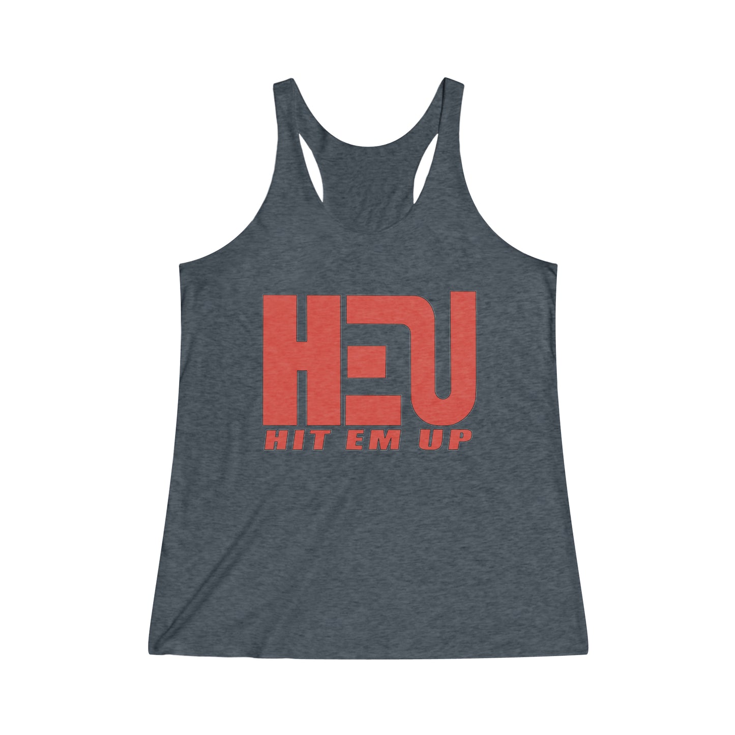 HEU Red Logo Women's Tri-Blend Racerback Tank