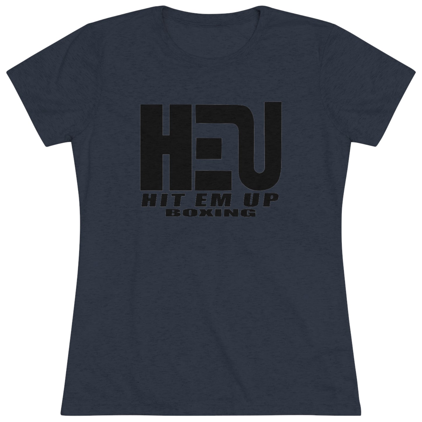 HEU HIT EM UP Boxing Black Logo Women's Triblend Tee