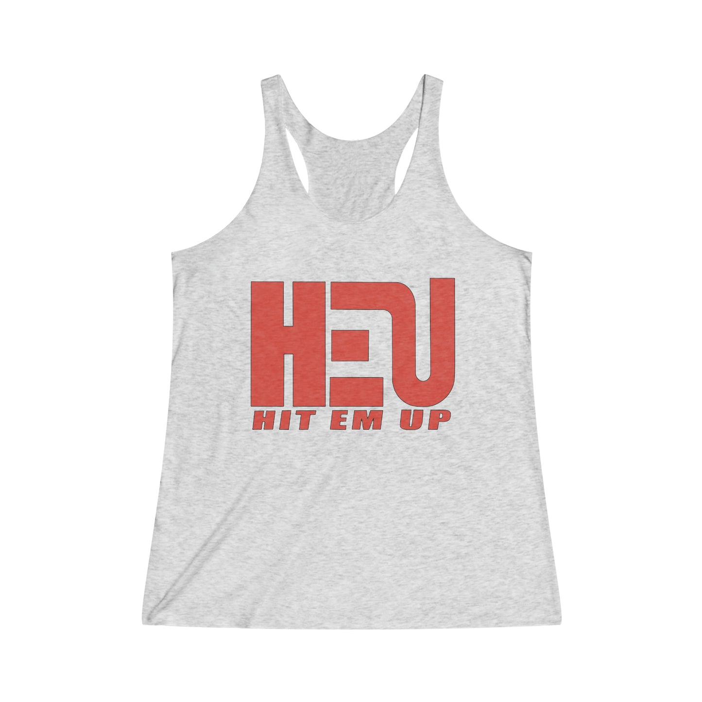 HEU Red Logo Women's Tri-Blend Racerback Tank