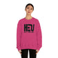 Black HEU HIT EM UP Logo Heavy Blend Crewneck Sweatshirt
