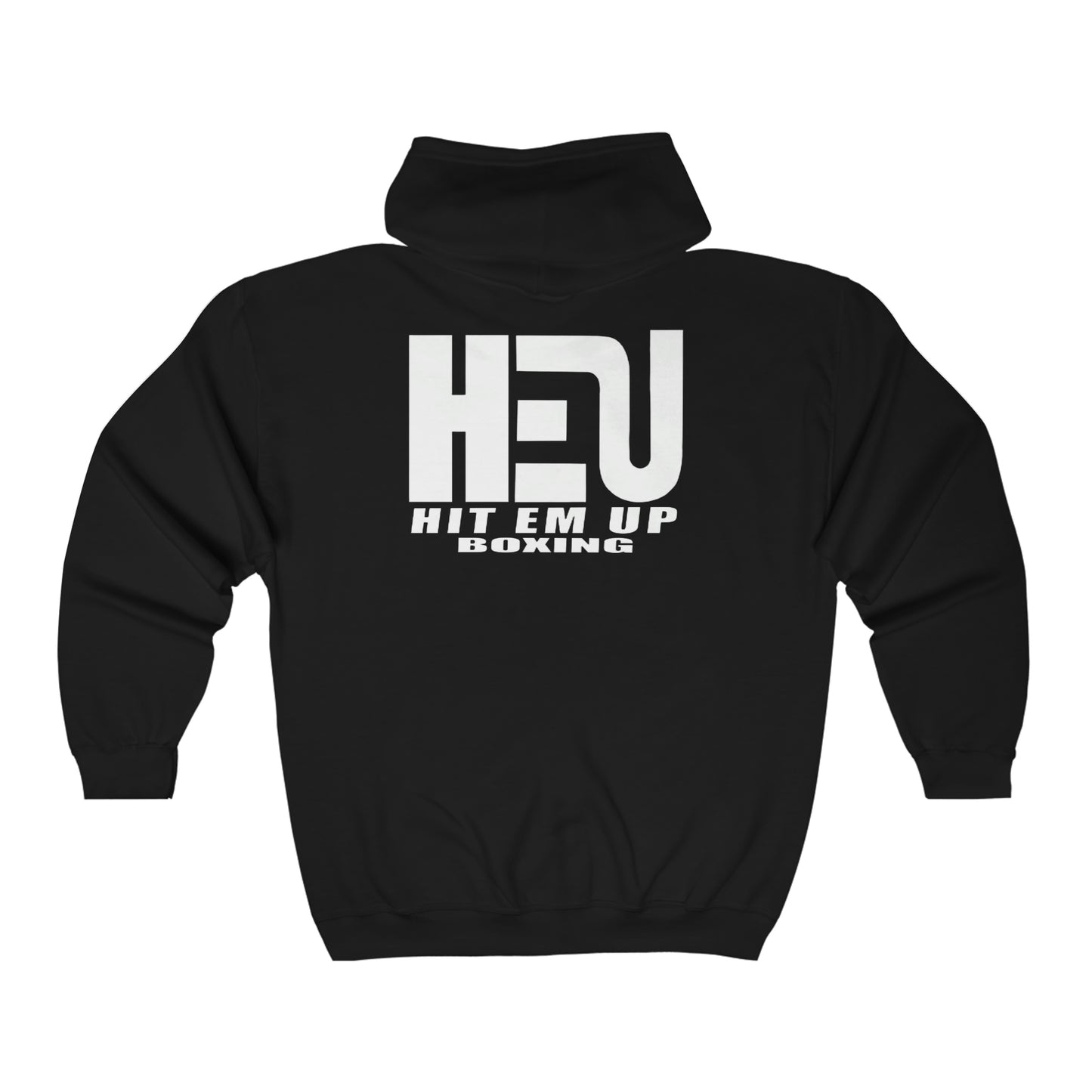 Hit Em Up Dual Logo Unisex Heavy Blend Full Zip Hooded Sweatshirt