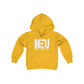 HEU HIT EM UP White Logo Youth Heavy Blend Hooded Sweatshirt