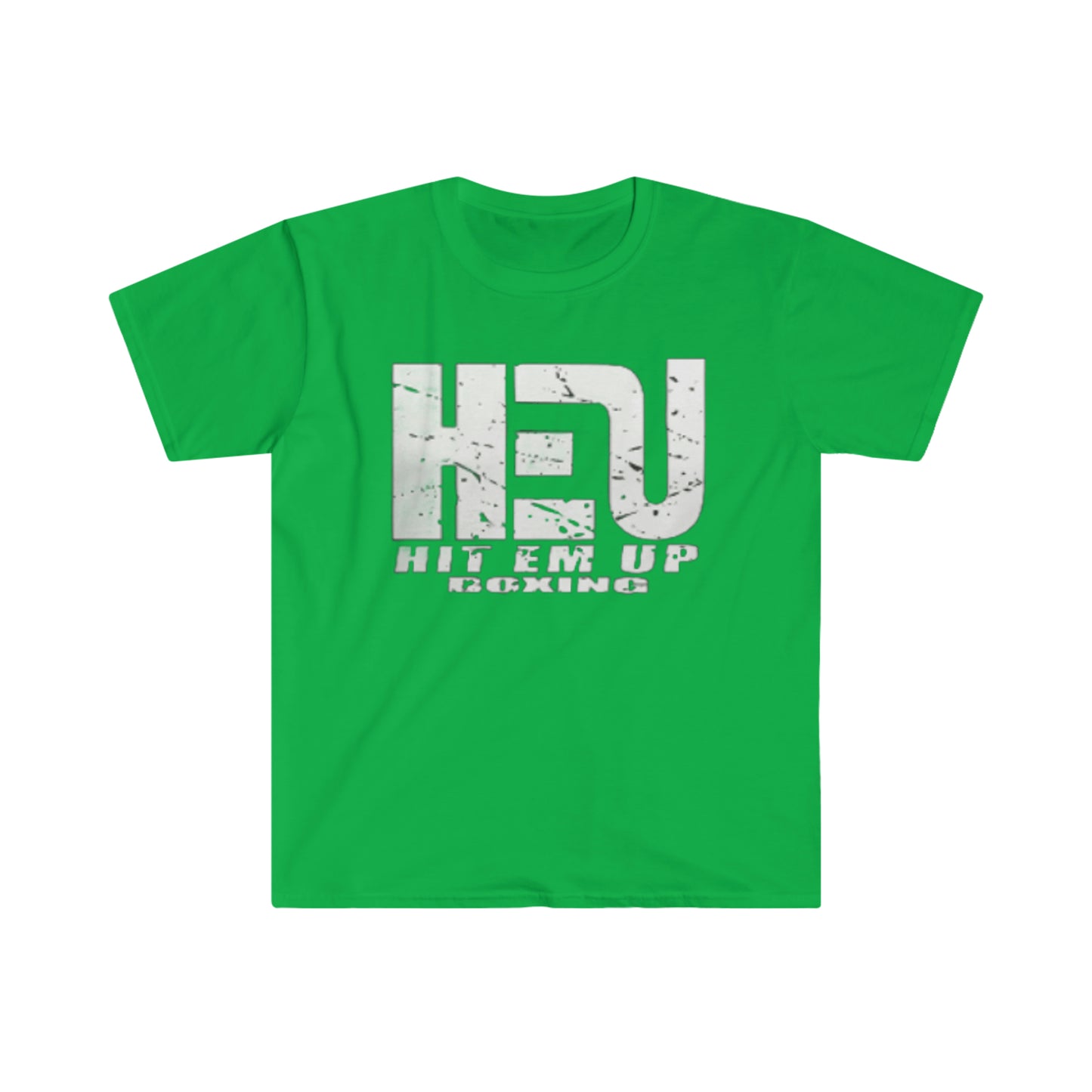 HEU HIT EM UP Boxing Distressed Logo Unisex Softstyle T-Shirt