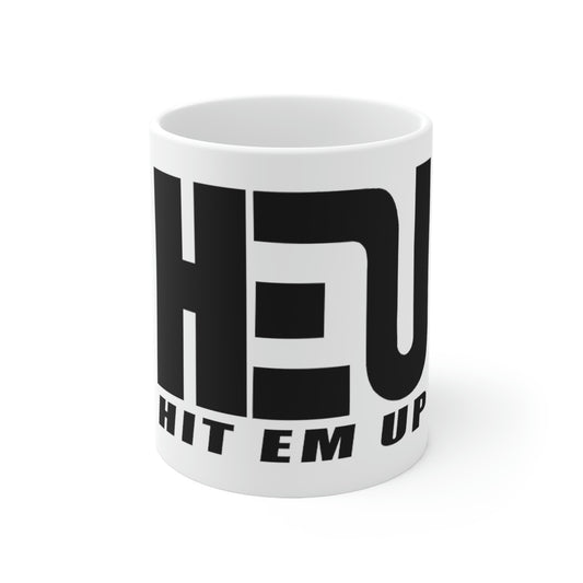 Black HIT EM UP Logo Ceramic Mug 11oz