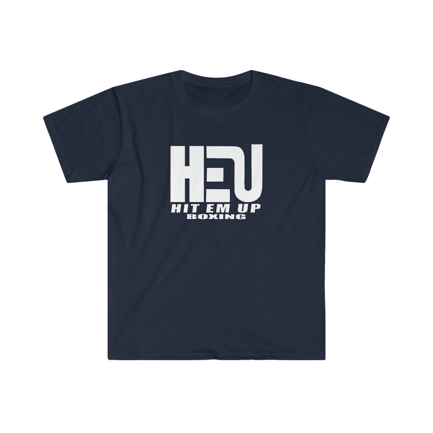 White HEU HIT EM UP Boxing Logo T-Shirt