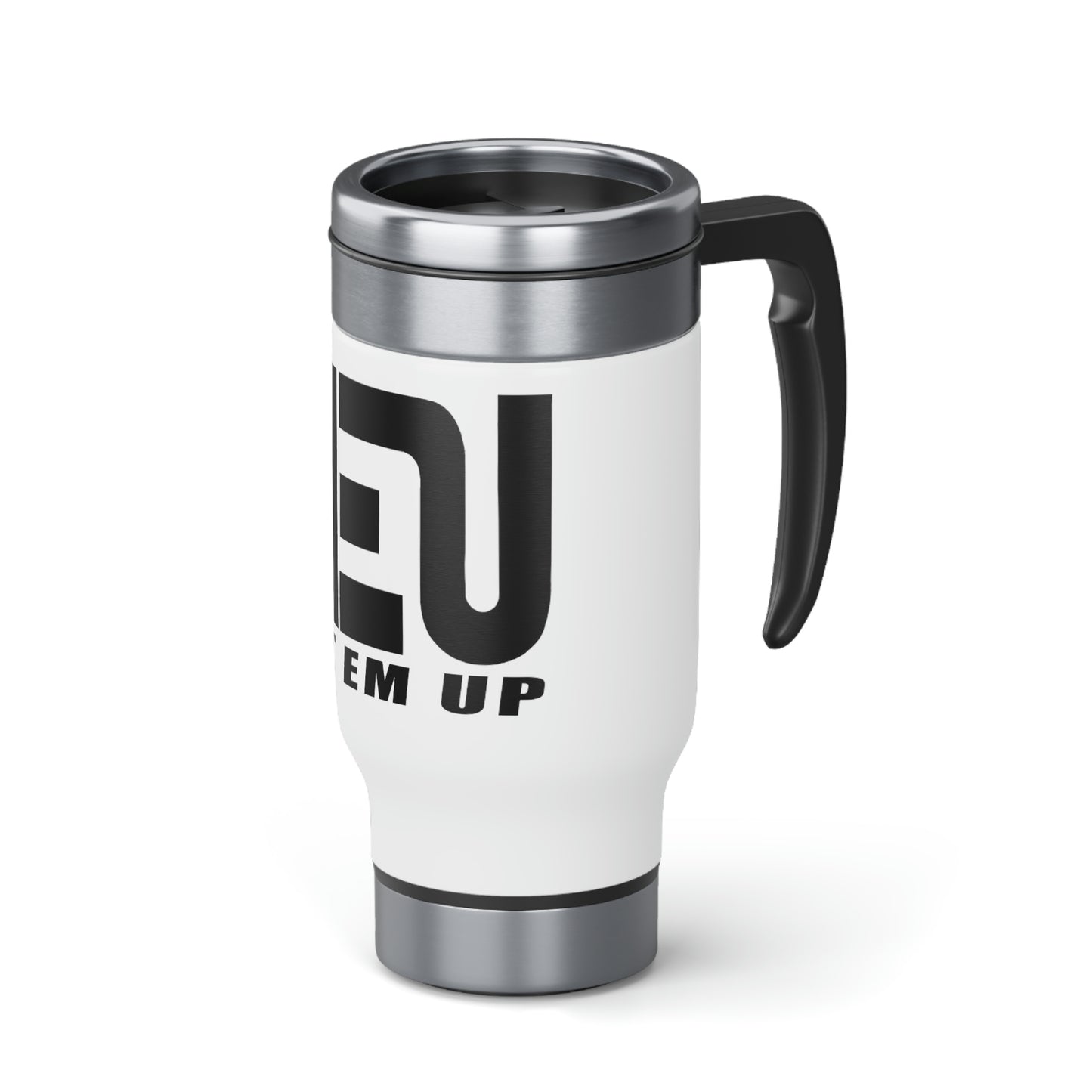 Hit Em Up Stainless Steel Travel Mug with Handle, 14oz