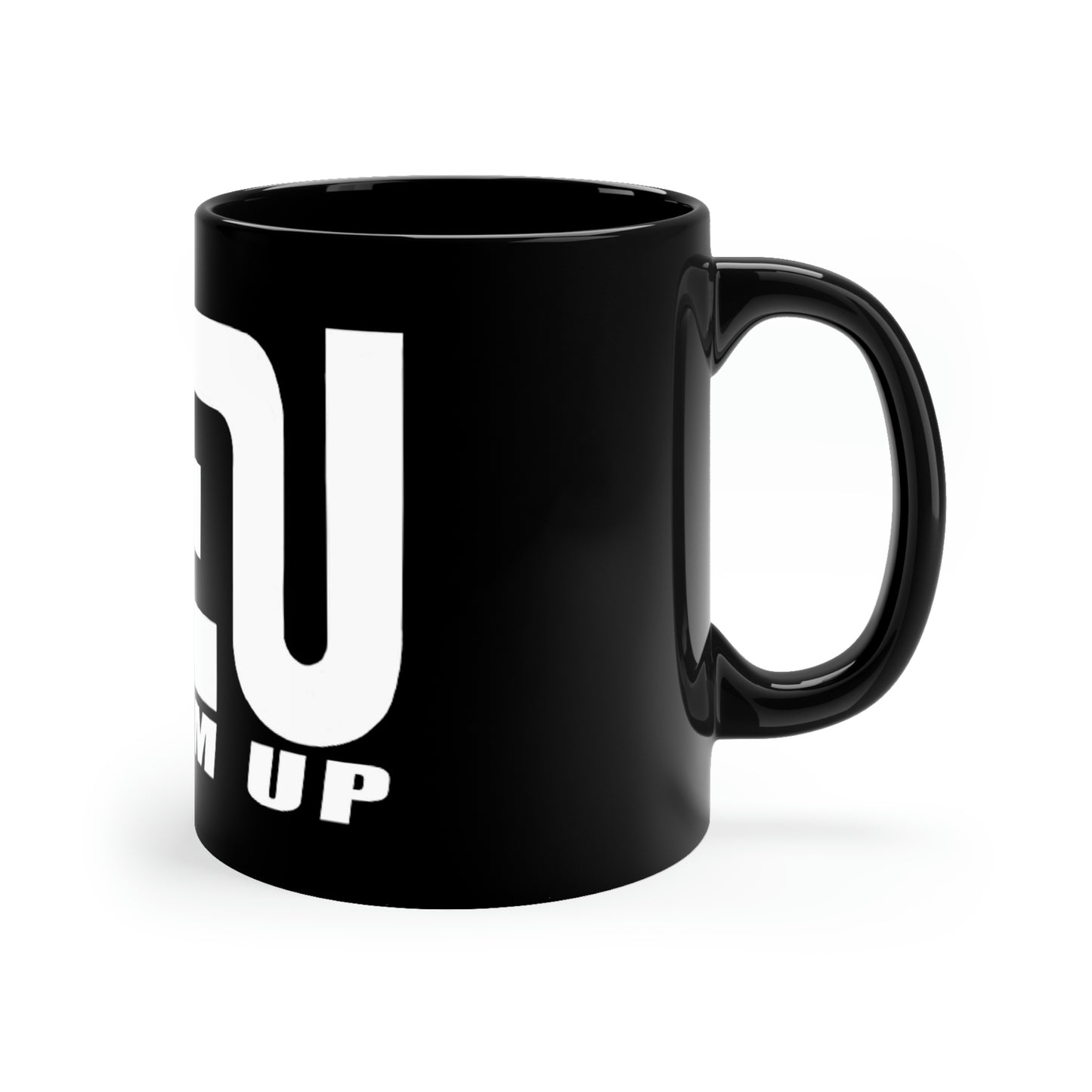 White HIT EM UP Logo 11oz Black Mug