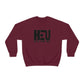 Black HEU HIT EM UP Logo Heavy Blend Crewneck Sweatshirt