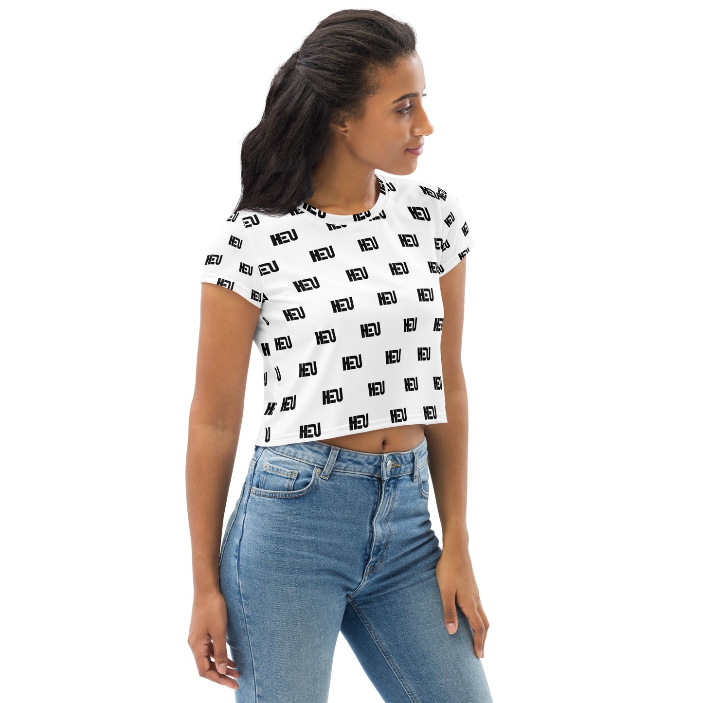 HEU All-Over Print Crop Tee