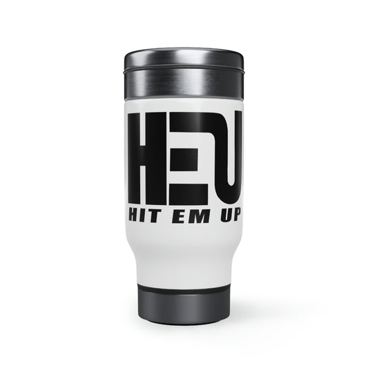 Hit Em Up Stainless Steel Travel Mug with Handle, 14oz