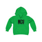 Black HEU HIT EM UP Logo Youth Heavy Blend Hooded Sweatshirt