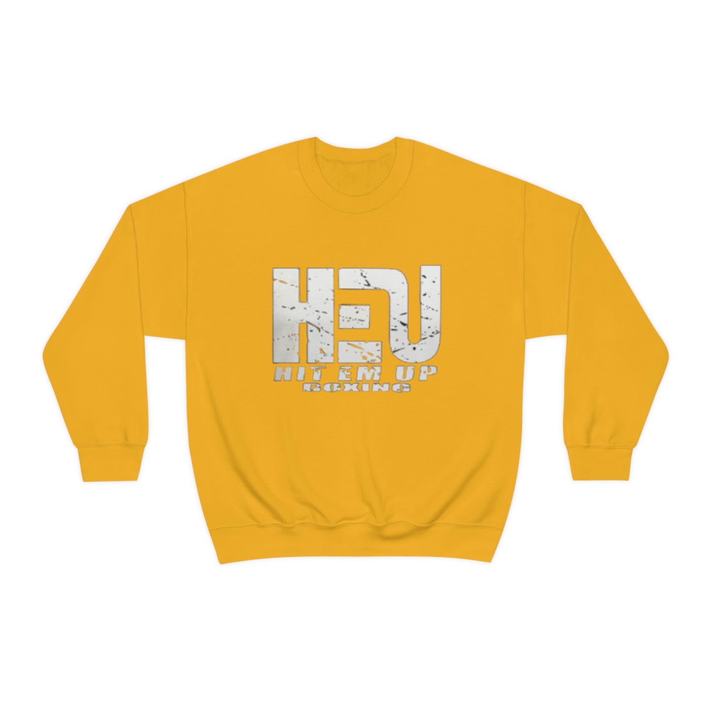 HEU Boxing Distressed Logo Unisex Heavy Blend Crewneck Sweatshirt