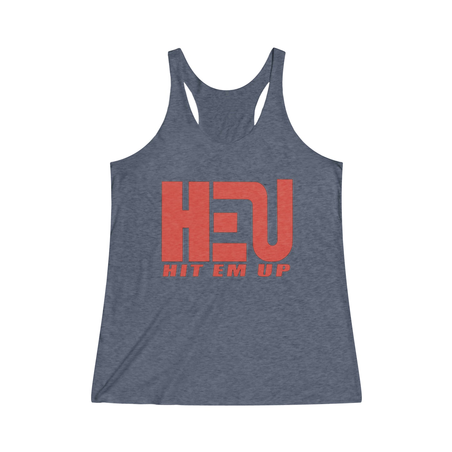 HEU Red Logo Women's Tri-Blend Racerback Tank