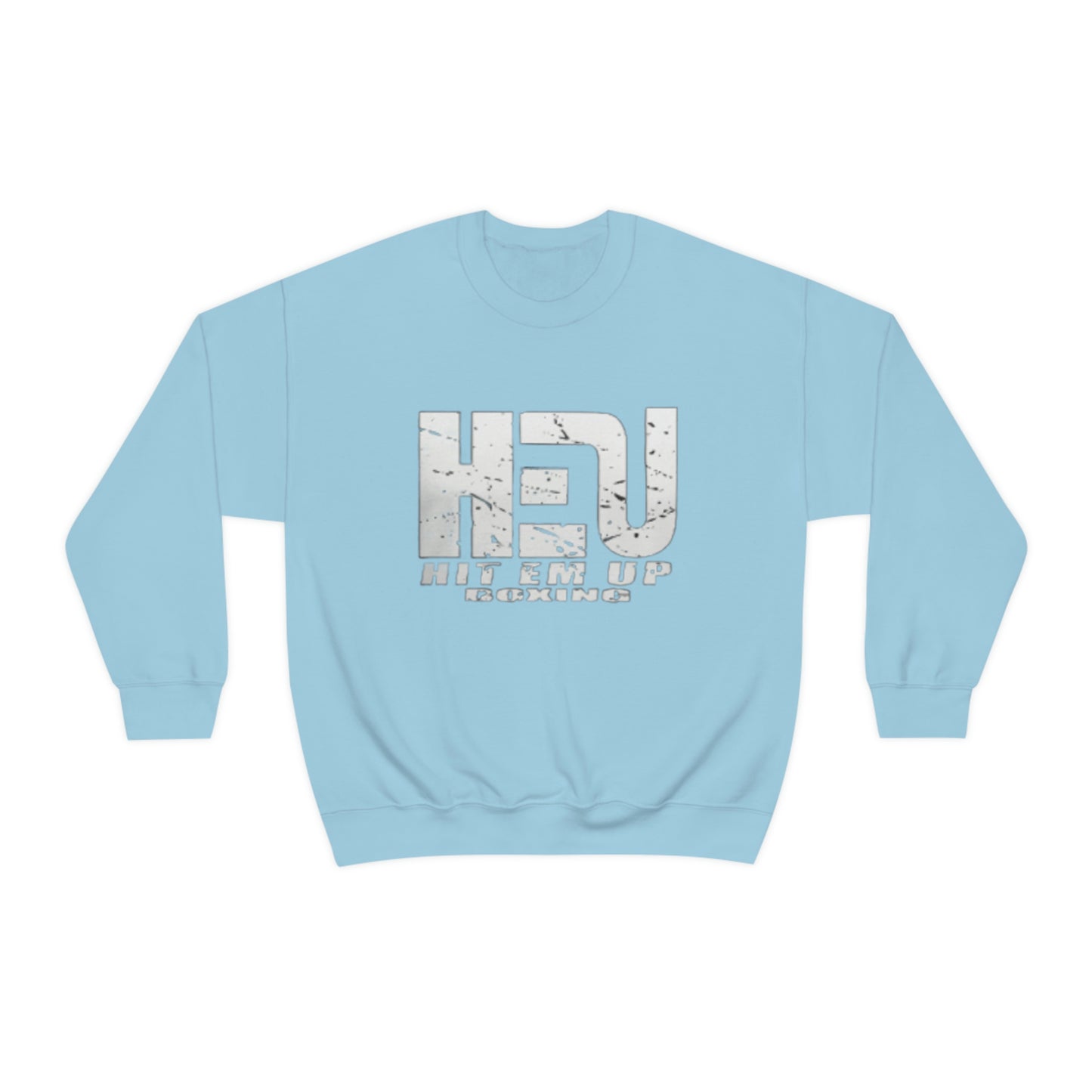 HEU Boxing Distressed Logo Unisex Heavy Blend Crewneck Sweatshirt