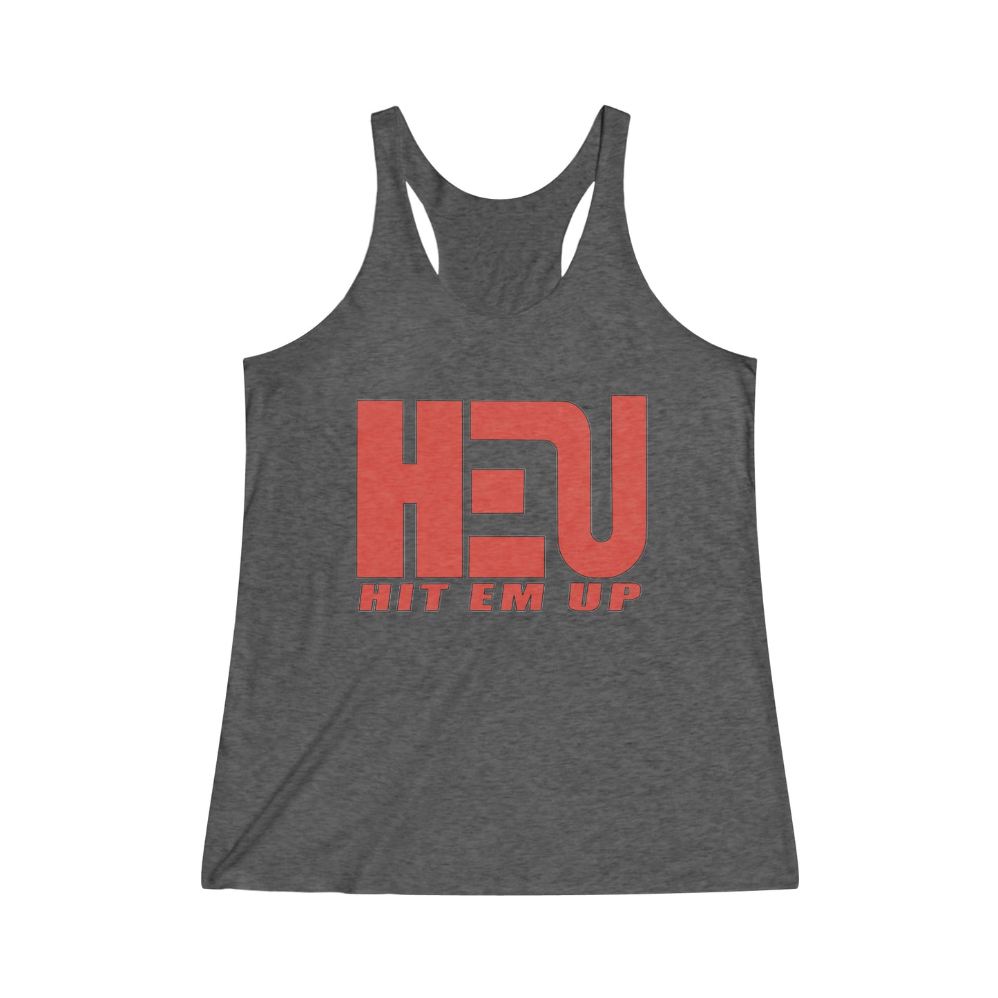 HEU Red Logo Women's Tri-Blend Racerback Tank