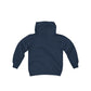Black HEU HIT EM UP Logo Youth Heavy Blend Hooded Sweatshirt