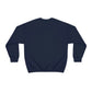 White HEU HIT EM UP Logo Heavy Blend Crewneck Sweatshirt