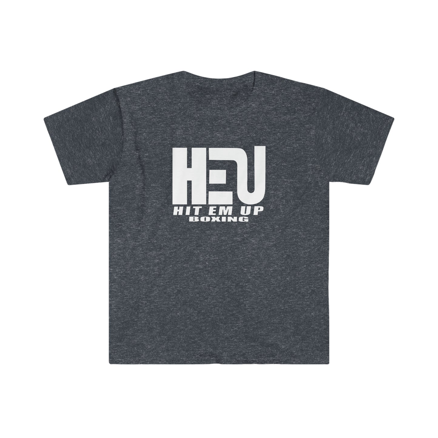 White HEU HIT EM UP Boxing Logo T-Shirt