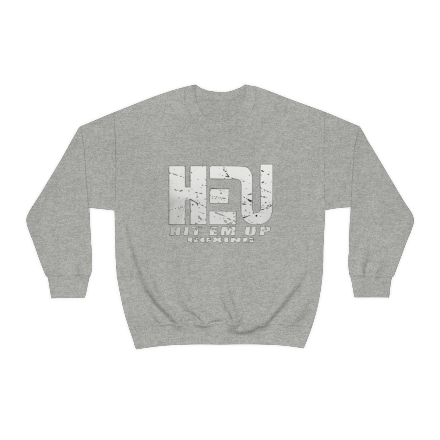 HEU Boxing Distressed Logo Unisex Heavy Blend Crewneck Sweatshirt