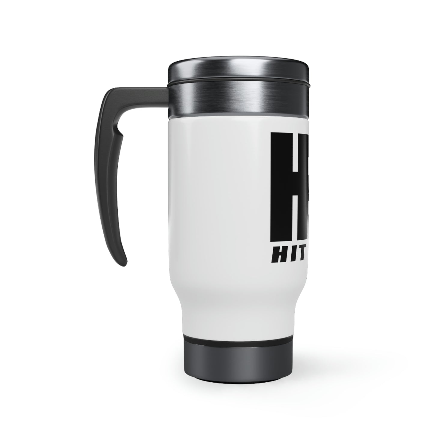 Hit Em Up Stainless Steel Travel Mug with Handle, 14oz