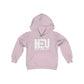 HEU HIT EM UP White Logo Youth Heavy Blend Hooded Sweatshirt