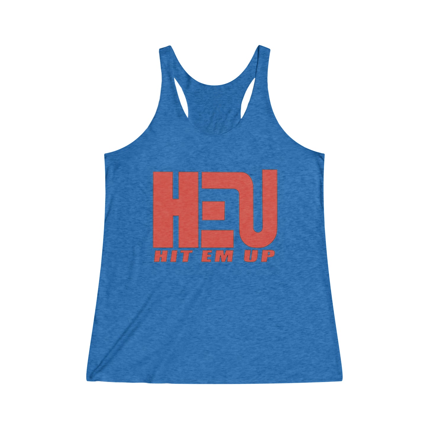 HEU Red Logo Women's Tri-Blend Racerback Tank