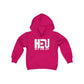 HEU HIT EM UP White Logo Youth Heavy Blend Hooded Sweatshirt